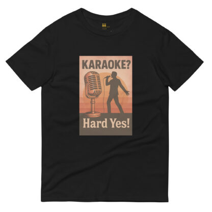 Rose Gold Sunset "Karaoke? Hard Yes!" Silhouette T-Shirt - Image 2