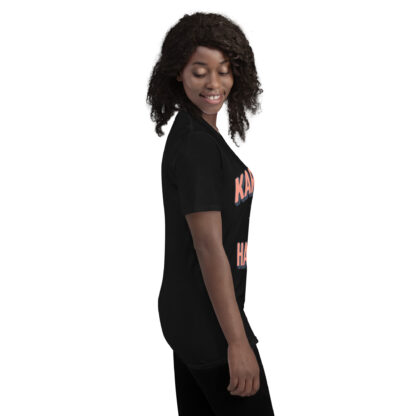 Bold Rose Gold "Karaoke? Hard Yes!" Script T-Shirt - Image 5