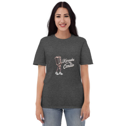 Fun Retro "Karaoke Is My Cardio" Microphone Sneaker T-Shirt - Image 18