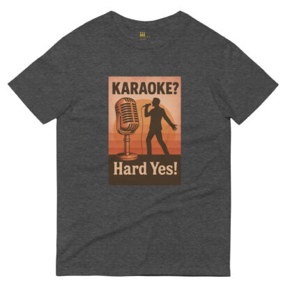 Rose Gold Sunset "Karaoke? Hard Yes!" Silhouette T-Shirt - Image 5