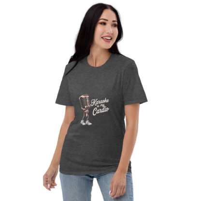 Fun Retro "Karaoke Is My Cardio" Microphone Sneaker T-Shirt - Image 17