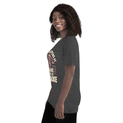 Rose Gold Retro Microphone "What Happens at Karaoke Stays at Karaoke" T-Shirt - Image 15
