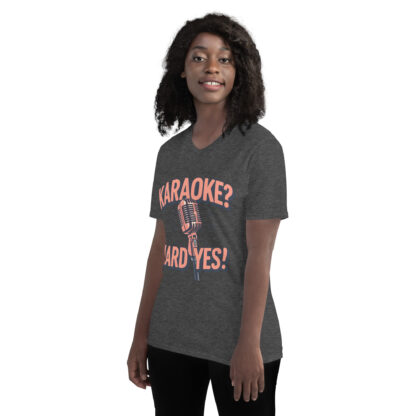 Bold Rose Gold "Karaoke? Hard Yes!" Script T-Shirt - Image 16
