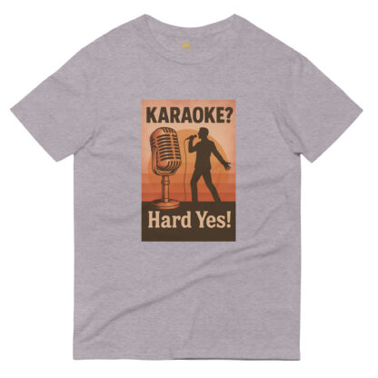 Rose Gold Sunset "Karaoke? Hard Yes!" Silhouette T-Shirt - Image 9