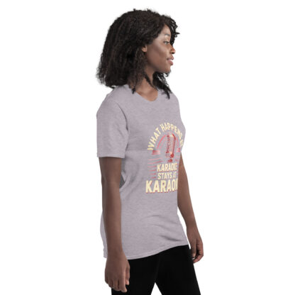 Rose Gold Retro Microphone "What Happens at Karaoke Stays at Karaoke" T-Shirt - Image 30