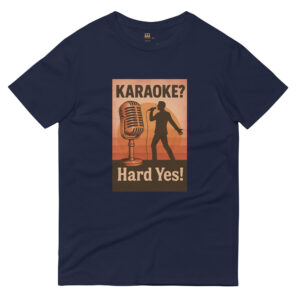 Rose Gold Sunset "Karaoke? Hard Yes!" Silhouette T-Shirt