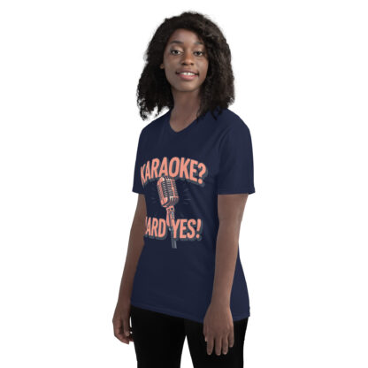 Bold Rose Gold "Karaoke? Hard Yes!" Script T-Shirt - Image 10