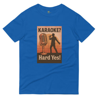 Rose Gold Sunset "Karaoke? Hard Yes!" Silhouette T-Shirt - Image 7