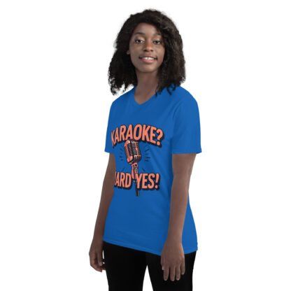 Bold Rose Gold "Karaoke? Hard Yes!" Script T-Shirt - Image 22