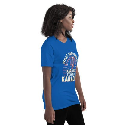 Rose Gold Retro Microphone "What Happens at Karaoke Stays at Karaoke" T-Shirt - Image 24