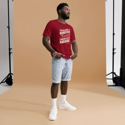 Rose Gold Retro "Allergic to Boredom, I Break Out in Karaoke"Unisex t-shirt - Image 9