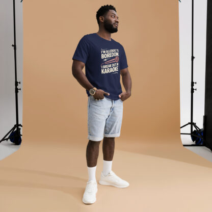 Rose Gold Retro "Allergic to Boredom, I Break Out in Karaoke"Unisex t-shirt - Image 7
