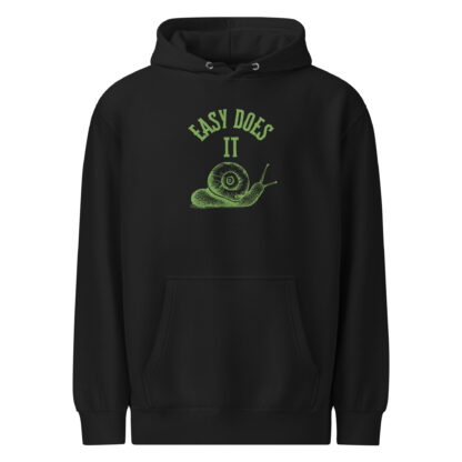 Easy Does It Recovery Motivational Hoodie | Snail Graphic with “First Things First” Back Print - Image 2