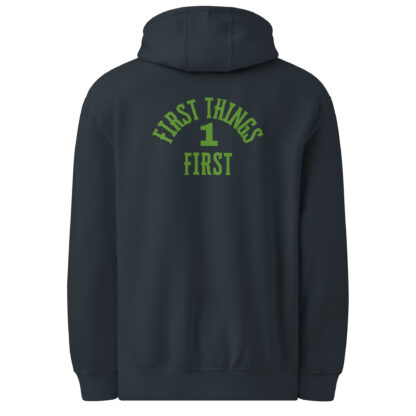 Easy Does It Recovery Motivational Hoodie | Snail Graphic with “First Things First” Back Print - Image 7