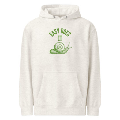 Easy Does It Recovery Motivational Hoodie | Snail Graphic with “First Things First” Back Print - Image 21