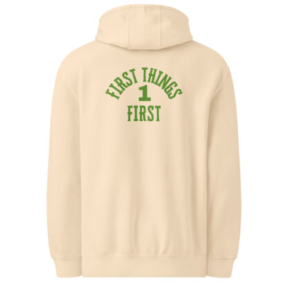 Easy Does It Recovery Motivational Hoodie | Snail Graphic with “First Things First” Back Print - Image 18