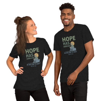 Hope Has Arrived Christian T-Shirt – Acts 1:7-8 Bible Verse Unisex - Image 2