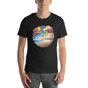 Coastal Abstract Ocean Wave Beach T-Shirt