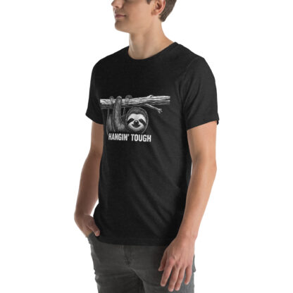 Inspirational Hangin' Tough Sloth T-Shirt – Stay Strong and Persevere Tee - Image 2