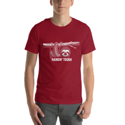 Inspirational Hangin' Tough Sloth T-Shirt – Stay Strong and Persevere Tee - Image 5