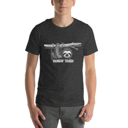 Inspirational Hangin' Tough Sloth T-Shirt – Stay Strong and Persevere Tee - Image 9