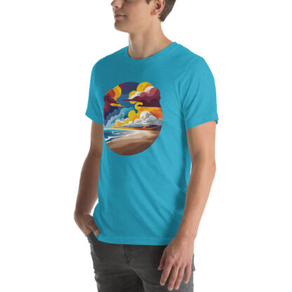 Coastal Abstract Ocean Wave Beach T-Shirt - Image 9