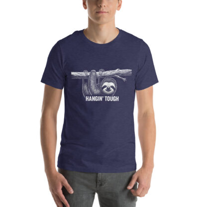 Inspirational Hangin' Tough Sloth T-Shirt – Stay Strong and Persevere Tee - Image 7