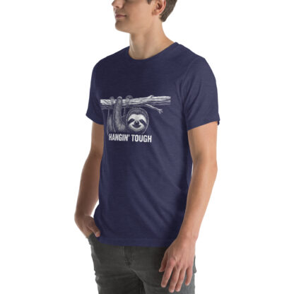 Inspirational Hangin' Tough Sloth T-Shirt – Stay Strong and Persevere Tee - Image 8