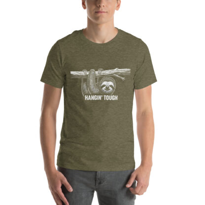 Inspirational Hangin' Tough Sloth T-Shirt – Stay Strong and Persevere Tee - Image 12