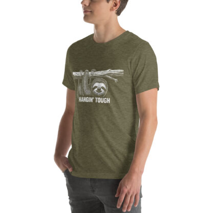 Inspirational Hangin' Tough Sloth T-Shirt – Stay Strong and Persevere Tee - Image 11