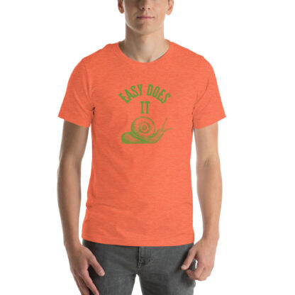 Easy Does It Recovery Motivational T-Shirt | Snail Graphic with “First Things First” Back Print - Image 19