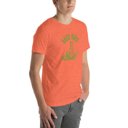 Easy Does It Recovery Motivational T-Shirt | Snail Graphic with “First Things First” Back Print - Image 24