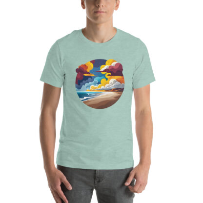 Coastal Abstract Ocean Wave Beach T-Shirt - Image 11
