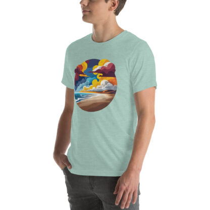 Coastal Abstract Ocean Wave Beach T-Shirt - Image 12