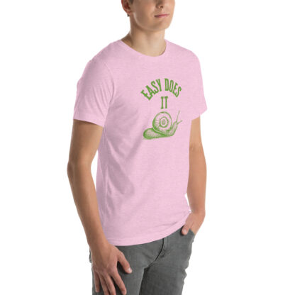 Easy Does It Recovery Motivational T-Shirt | Snail Graphic with “First Things First” Back Print - Image 30