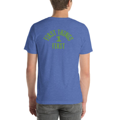 Easy Does It Recovery Motivational T-Shirt | Snail Graphic with “First Things First” Back Print - Image 15