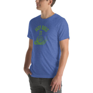 Easy Does It Recovery Motivational T-Shirt | Snail Graphic with “First Things First” Back Print