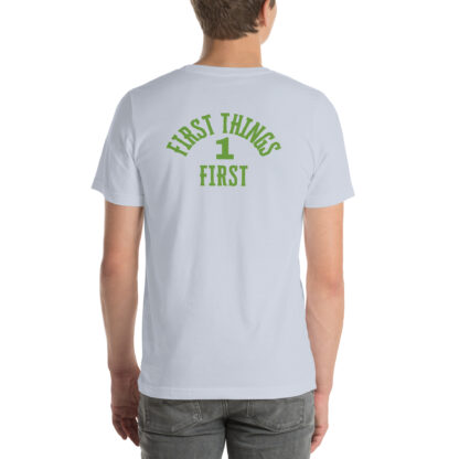 Easy Does It Recovery Motivational T-Shirt | Snail Graphic with “First Things First” Back Print - Image 32