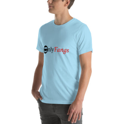 Funny "Only Fangs" OnlyFans Parody T-Shirt with Vampire Fangs - Image 4
