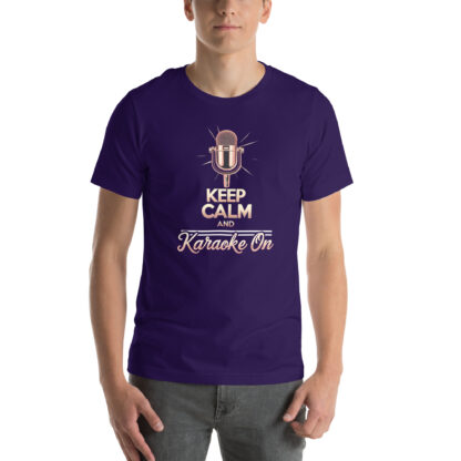Keep Calm and Karaoke On T-Shirt: Funny Singer Gift - Image 4