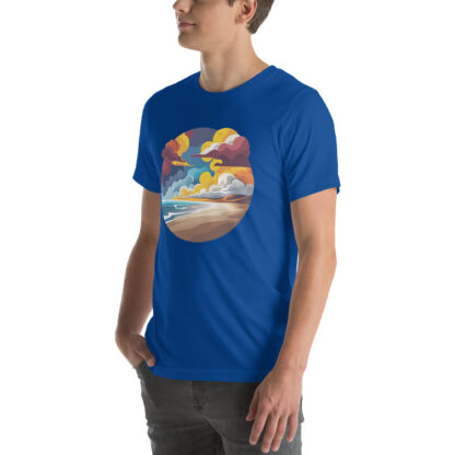 Coastal Abstract Ocean Wave Beach T-Shirt - Image 4