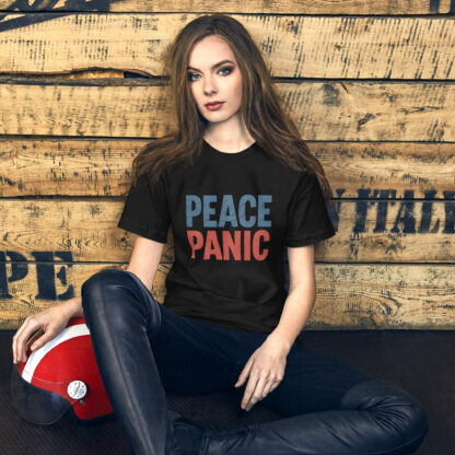 Peace Over Panic Inspirational T-Shirt - Motivational Mental Health Awareness Tee - Image 2