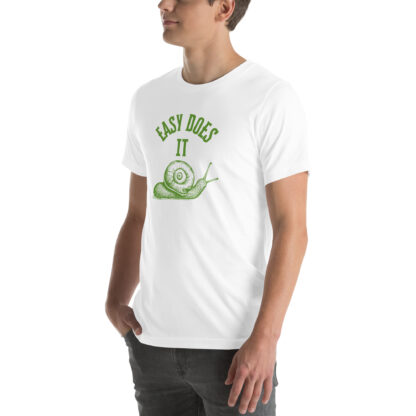 Easy Does It Recovery Motivational T-Shirt | Snail Graphic with “First Things First” Back Print - Image 58