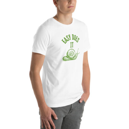 Easy Does It Recovery Motivational T-Shirt | Snail Graphic with “First Things First” Back Print - Image 60