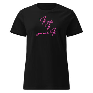Women's Recovery Serenity Prayer T-Shirt - "It Works If You Work It"