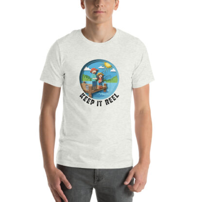 Keep It Reel Fishing T-Shirt | Vintage Papercraft Angler Tee | Funny Fishing Gift - Image 5