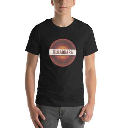 Root Chakra T-Shirt | Muladhara Grounding Tee in Papercraft Grunge Style - Image 2
