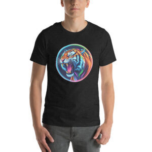 Roaring Neon Tiger Shirt | Artistic Animal Lover Gift Tee