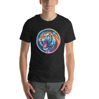 Roaring Neon Tiger Shirt | Artistic Animal Lover Gift Tee