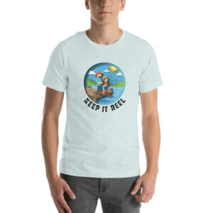 Keep It Reel Fishing T-Shirt | Vintage Papercraft Angler Tee | Funny Fishing Gift